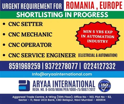 Urgent: Cnc Jobs in Chennai 